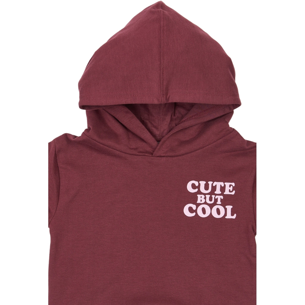 THE NEW SIBLINGS TNSTVerla Oversized Hoodie Sweatshirt Burgundy TN
