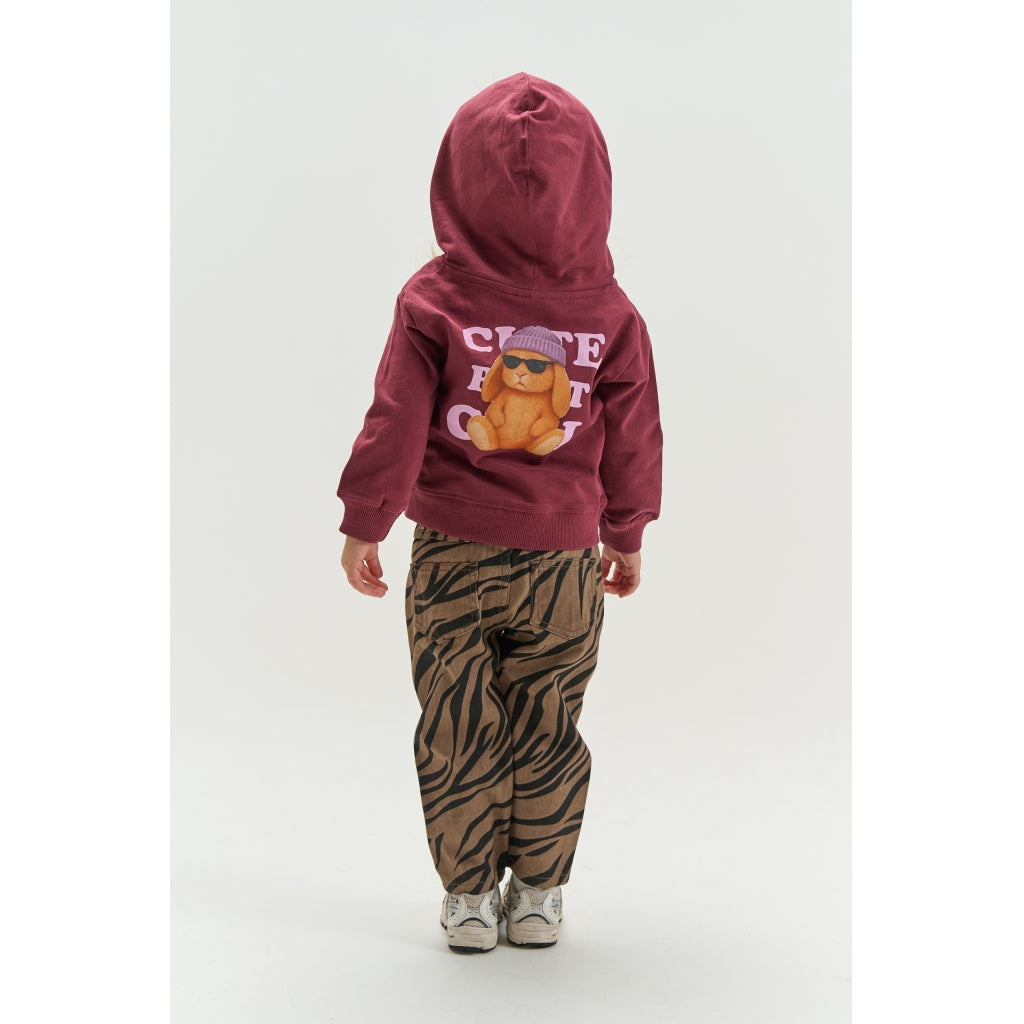 THE NEW SIBLINGS TNSTVerla Oversized Hoodie Sweatshirt Burgundy TN