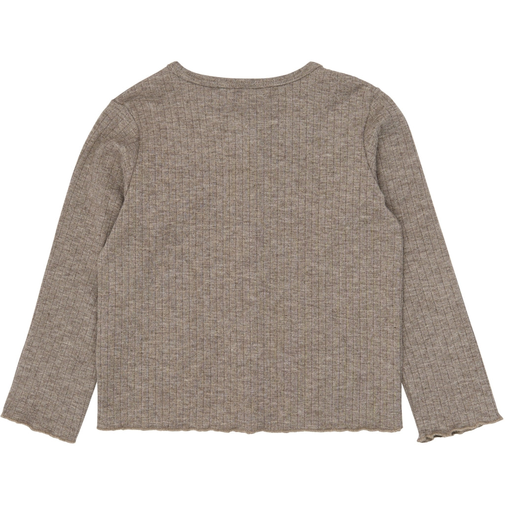 THE NEW SIBLINGS TNSTVernata Langærmet Rib cardigan Langærmet bluse Taupe Gray TN