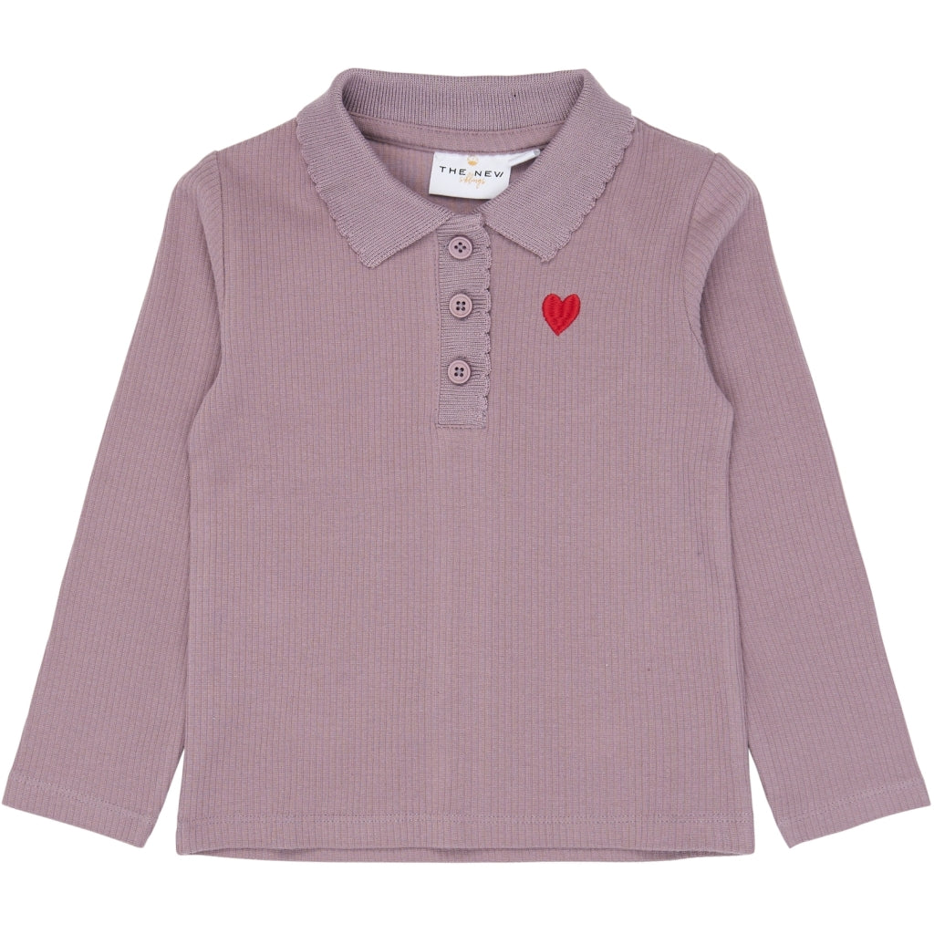 THE NEW SIBLINGS TNSTVernina Langærmet Rib Polo Langærmet bluse Elderberry TN