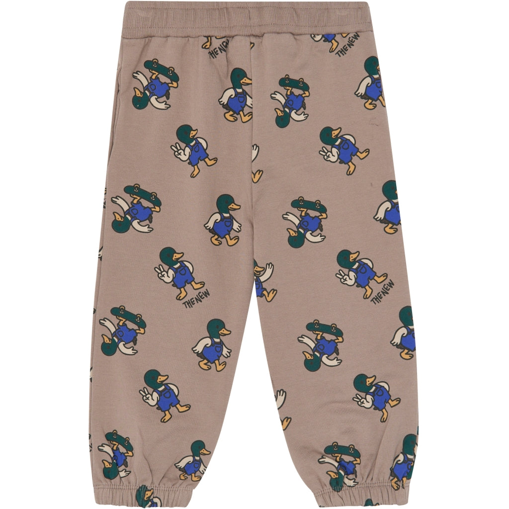 THE NEW SIBLINGS TNSTVhil Sweatpants Bukser Taupe Gray AOP TN
