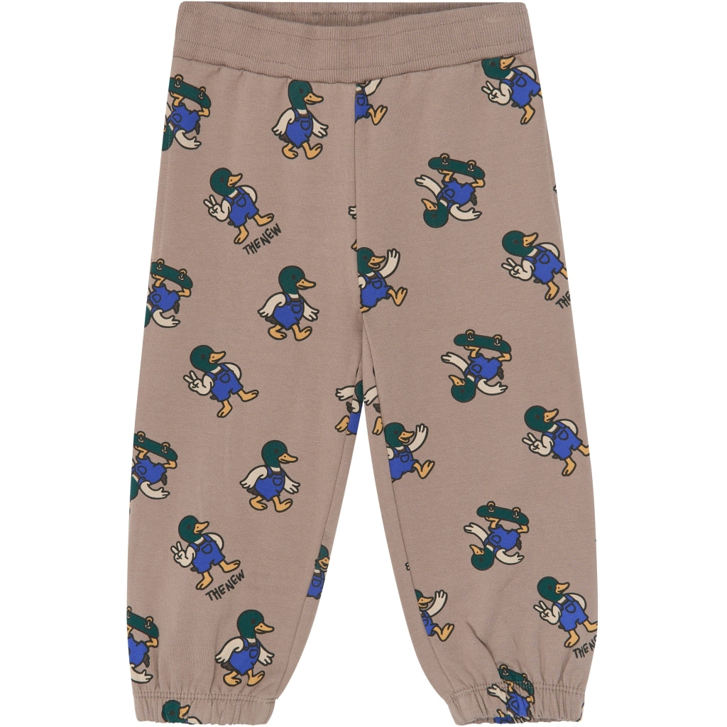 THE NEW SIBLINGS TNSTVhil Sweatpants Bukser Taupe Gray AOP TN