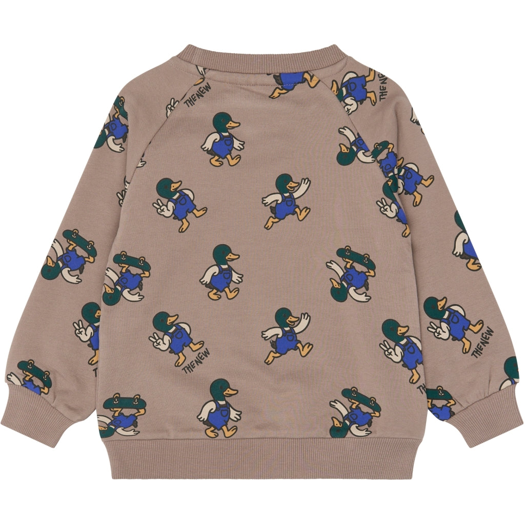 THE NEW SIBLINGS TNSTVhil sweatshirt Sweatshirt Taupe Gray AOP TN