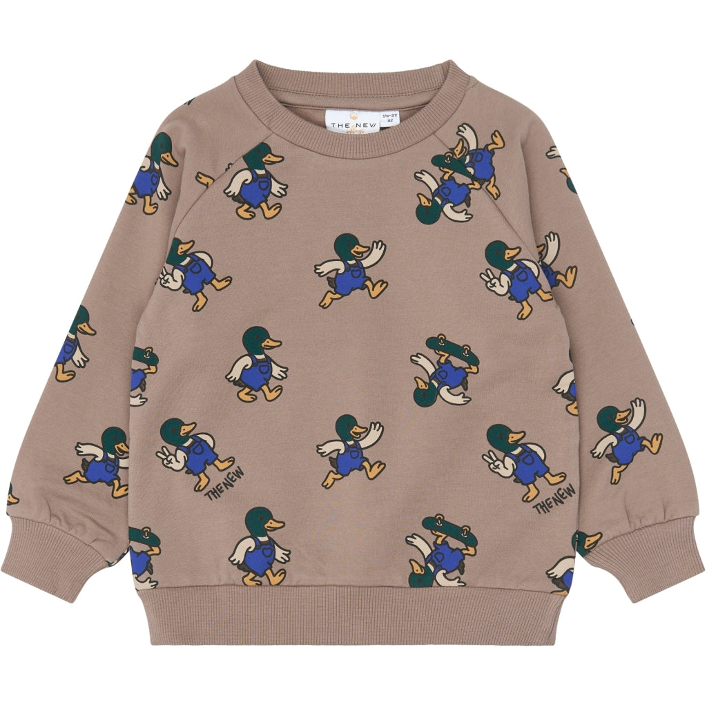 THE NEW SIBLINGS TNSTVhil sweatshirt Sweatshirt Taupe Gray AOP TN