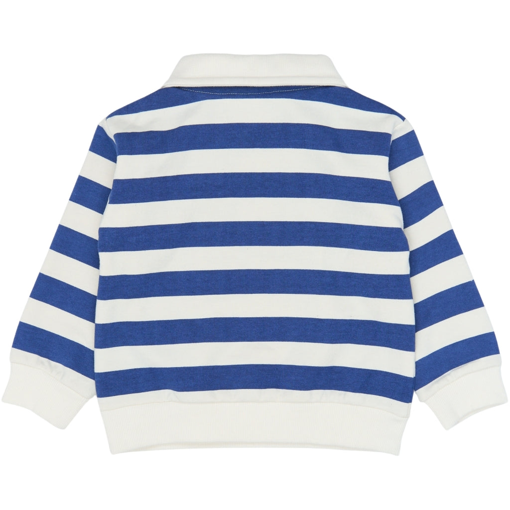 THE NEW SIBLINGS TNSTVidan Oversized Polo sweatshirt Sweatshirt Mazarine Blue Striped