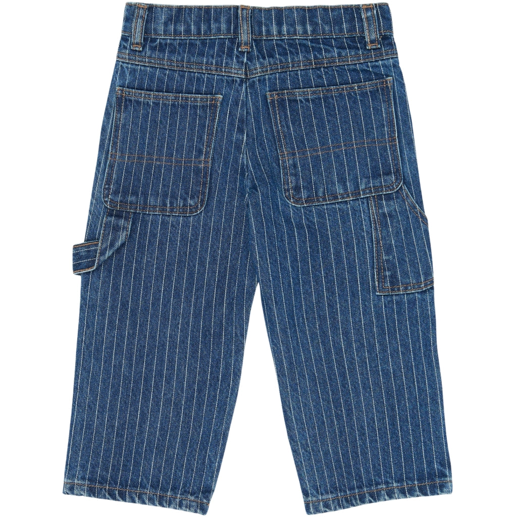 THE NEW SIBLINGS TNSTVilfredo Baggy Fit Worker Jeans Jeans Medium Blue Denim AOP