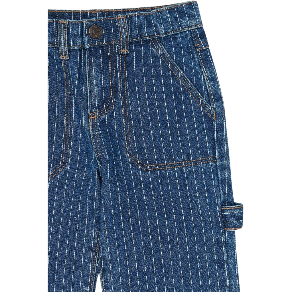 THE NEW SIBLINGS TNSTVilfredo Baggy Fit Worker Jeans Jeans Medium Blue Denim AOP