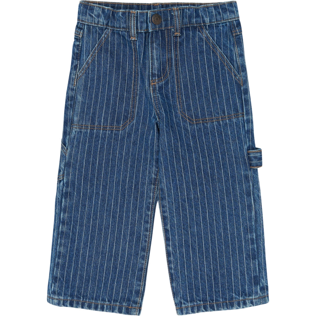 THE NEW SIBLINGS TNSTVilfredo Baggy Fit Worker Jeans Jeans Medium Blue Denim AOP