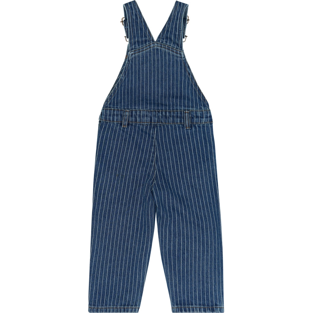 THE NEW SIBLINGS TNSTVilfredo Denim Dungarees Overalls Medium Blue Denim AOP