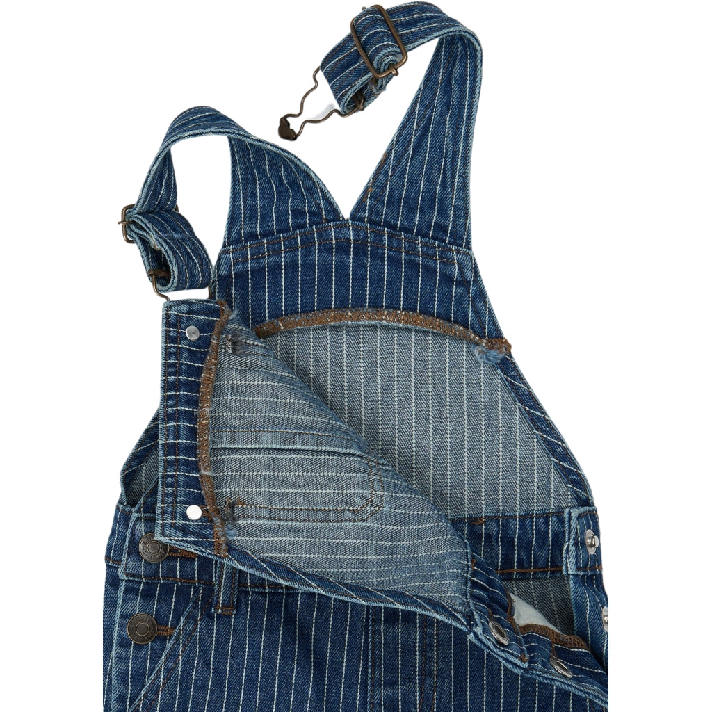 THE NEW SIBLINGS TNSTVilfredo Denim Dungarees Overalls Medium Blue Denim AOP
