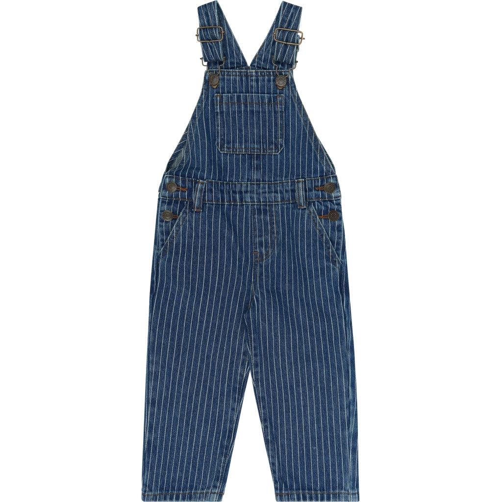 THE NEW SIBLINGS TNSTVilfredo Denim Dungarees Overalls Medium Blue Denim AOP