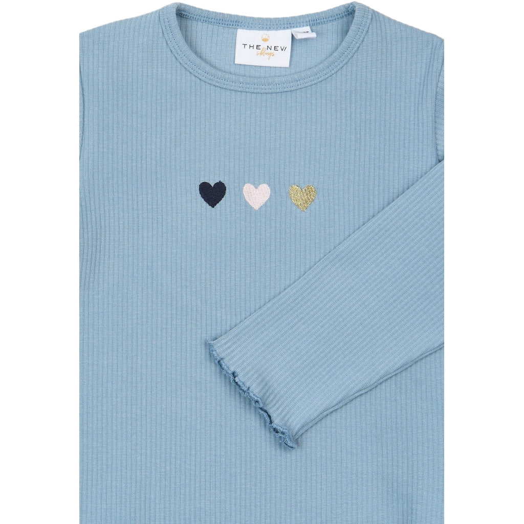 THE NEW SIBLINGS TNSTVilma Langærmet rib T-shirt Langærmet bluse Ashley Blue