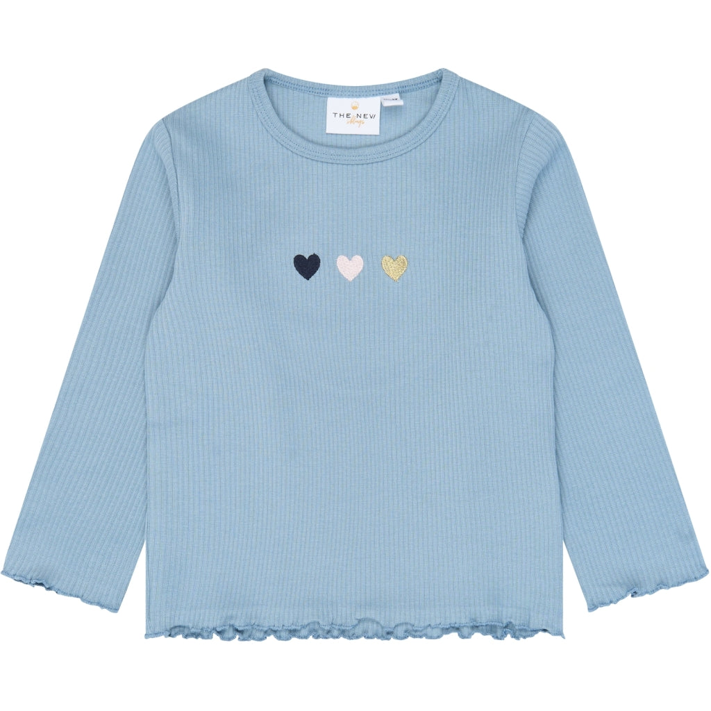 THE NEW SIBLINGS TNSTVilma Langærmet rib T-shirt Langærmet bluse Ashley Blue