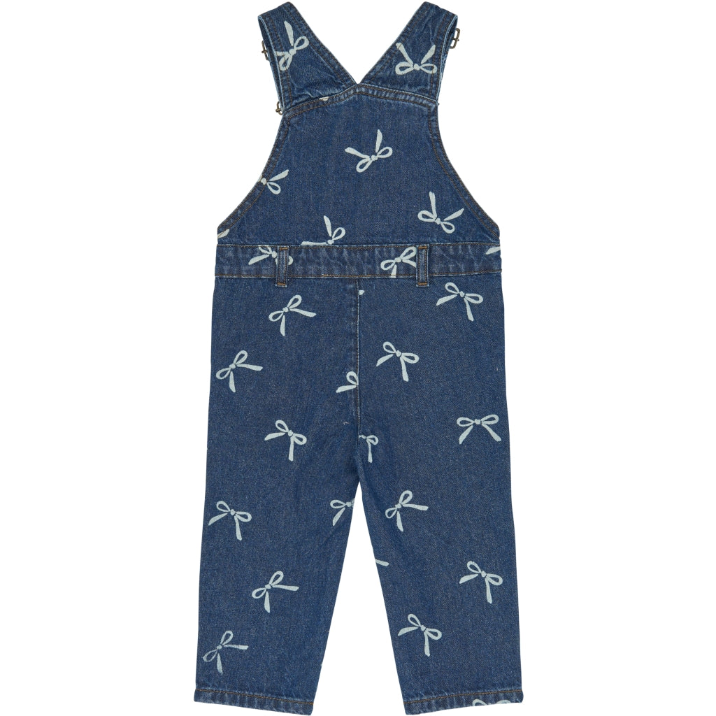 THE NEW SIBLINGS TNSTVinaya Denim Dungarees Overalls Medium Blue Denim AOP