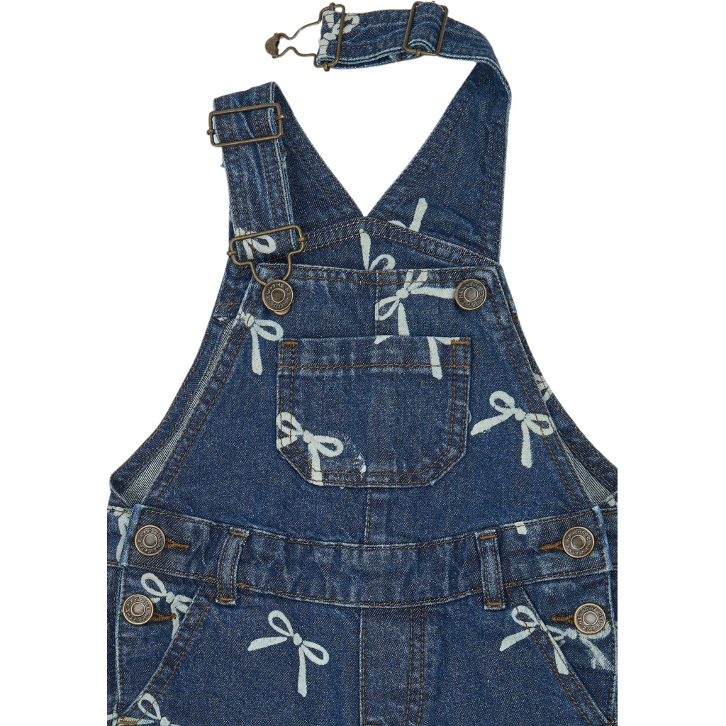 THE NEW SIBLINGS TNSTVinaya Denim Dungarees Overalls Medium Blue Denim AOP