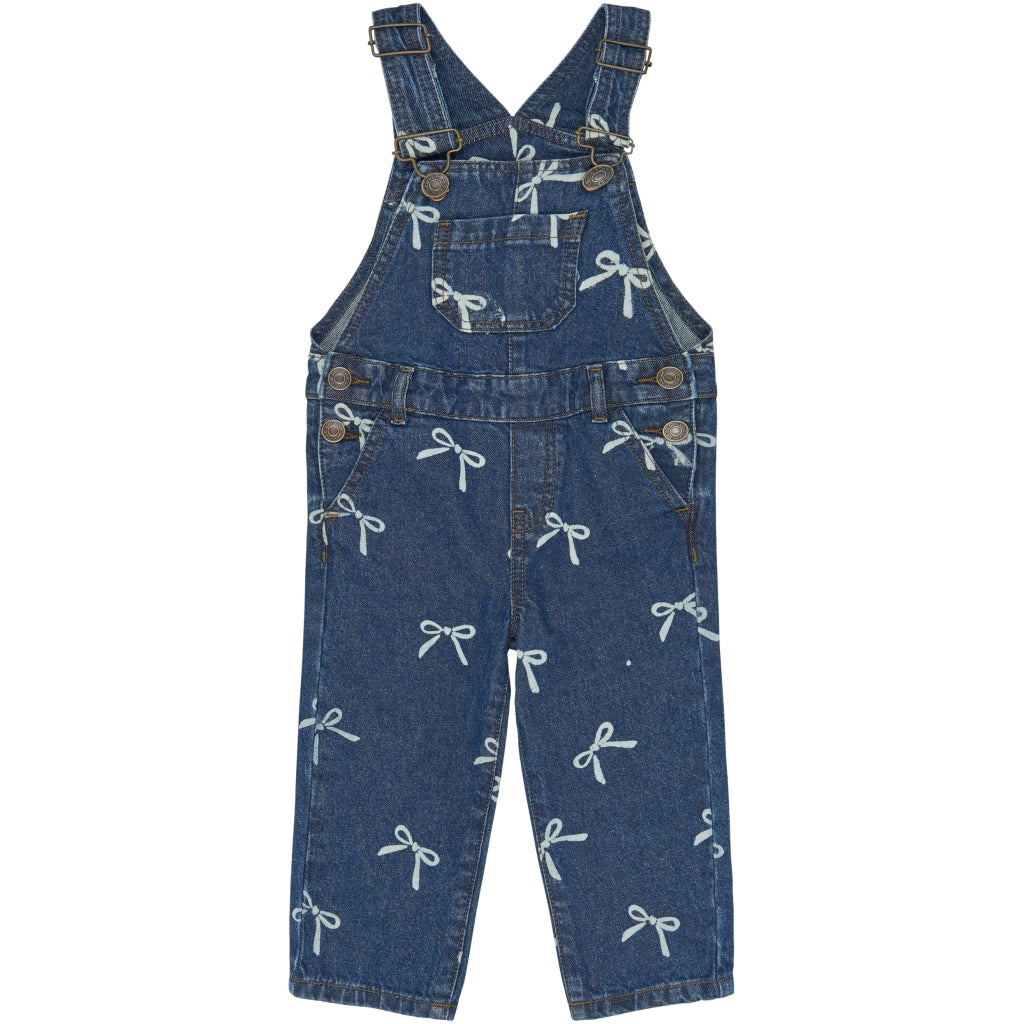 THE NEW SIBLINGS TNSTVinaya Denim Dungarees Overalls Medium Blue Denim AOP