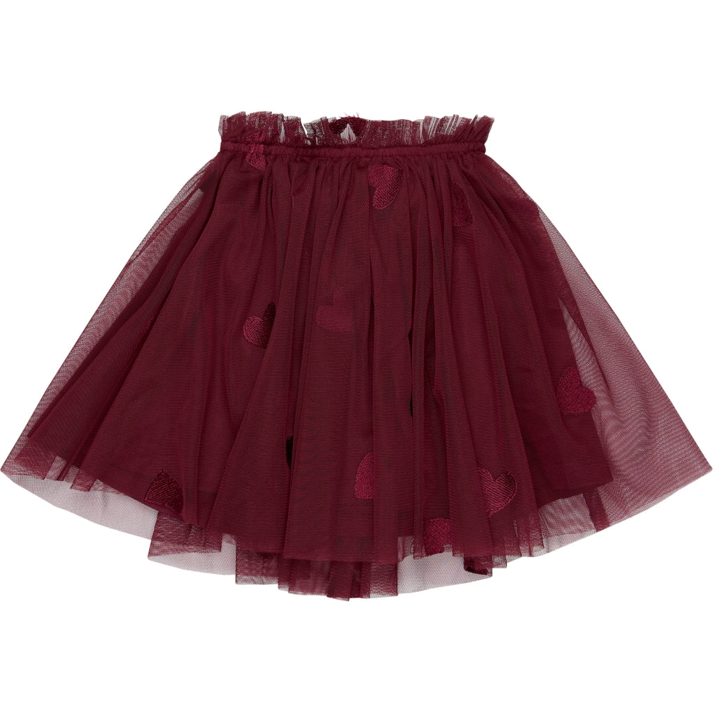 THE NEW SIBLINGS TNSTVonda Mesh Skirt Nederdel Burgundy EMB TN
