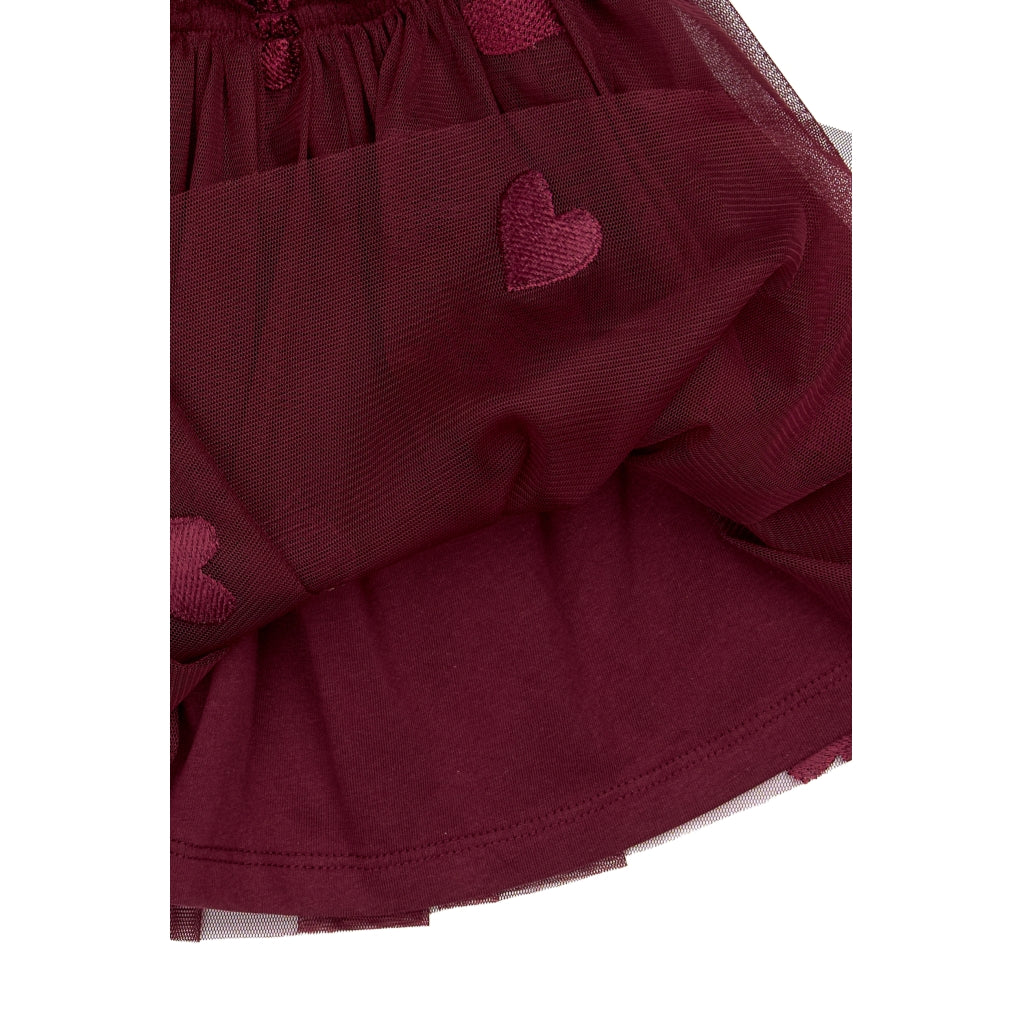 THE NEW SIBLINGS TNSTVonda Mesh Skirt Nederdel Burgundy EMB TN