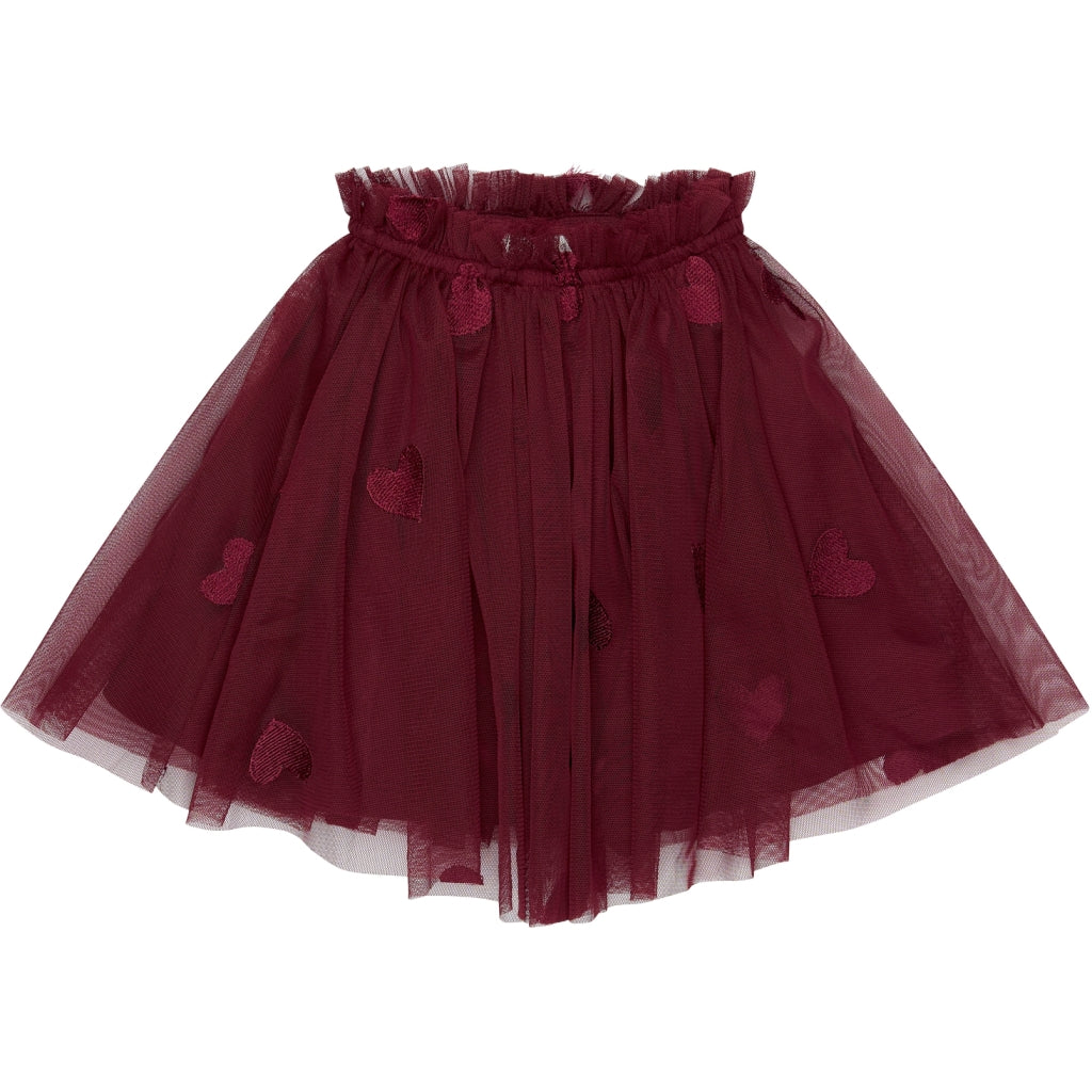 THE NEW SIBLINGS TNSTVonda Mesh Skirt Nederdel Burgundy EMB TN
