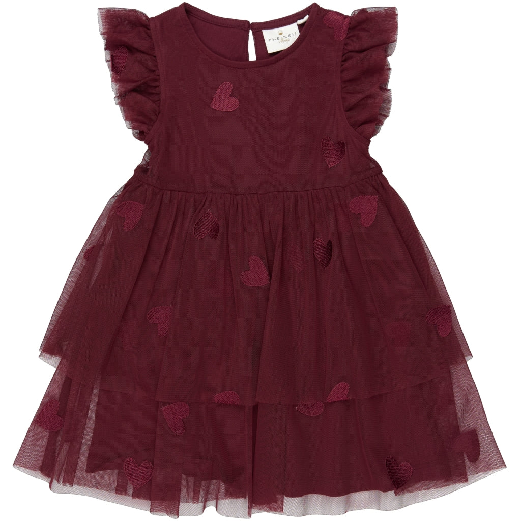 THE NEW SIBLINGS TNSTVonda Sleeveless Mesh kjole Kjoler Burgundy EMB TN