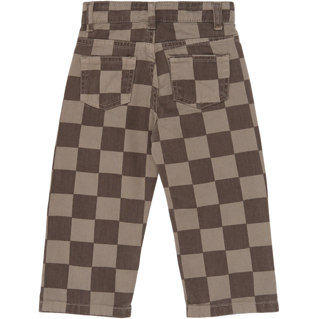 THE NEW SIBLINGS TNSTVondell Baggy Fit Jeans Jeans Taupe Gray Check TN
