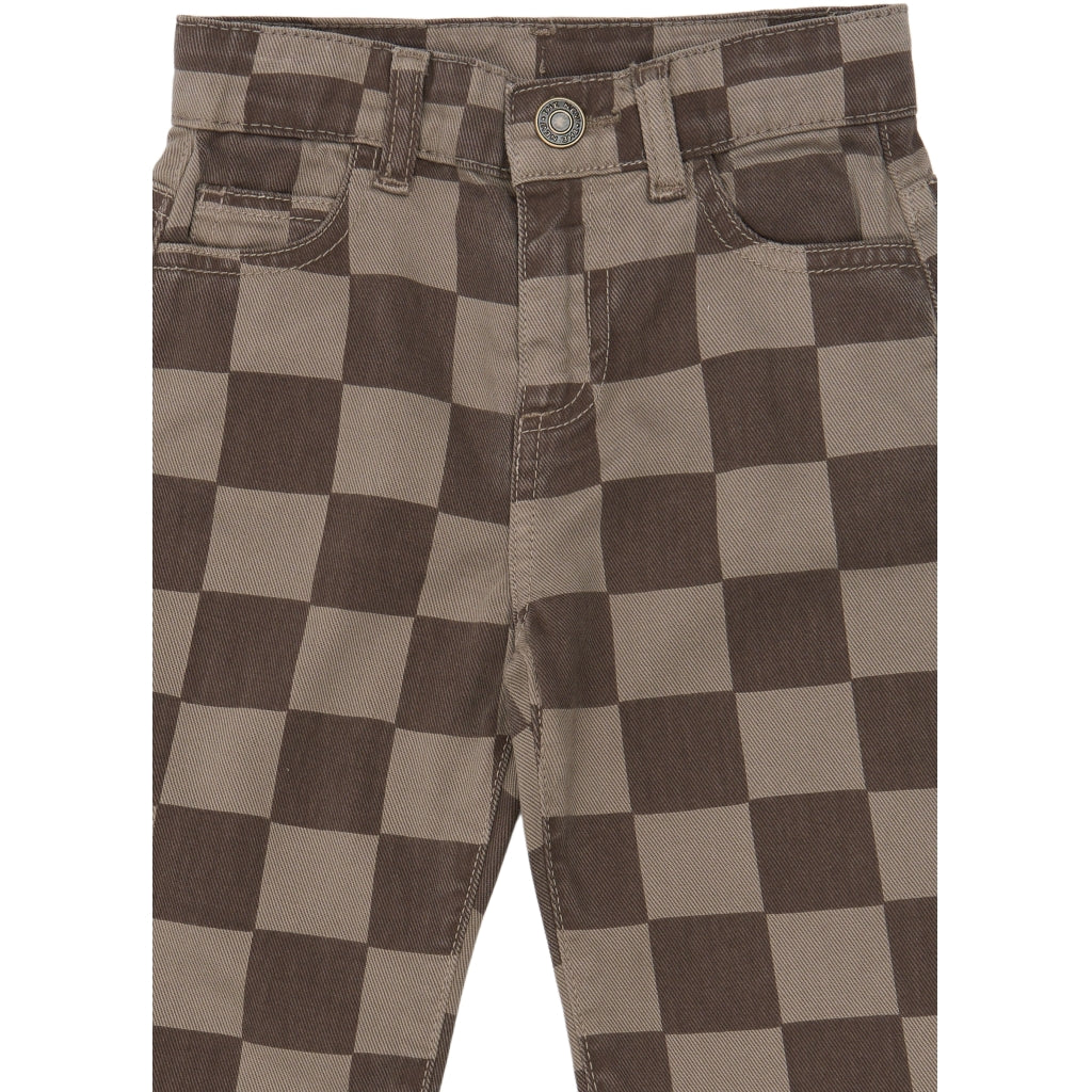 THE NEW SIBLINGS TNSTVondell Baggy Fit Jeans Jeans Taupe Gray Check TN
