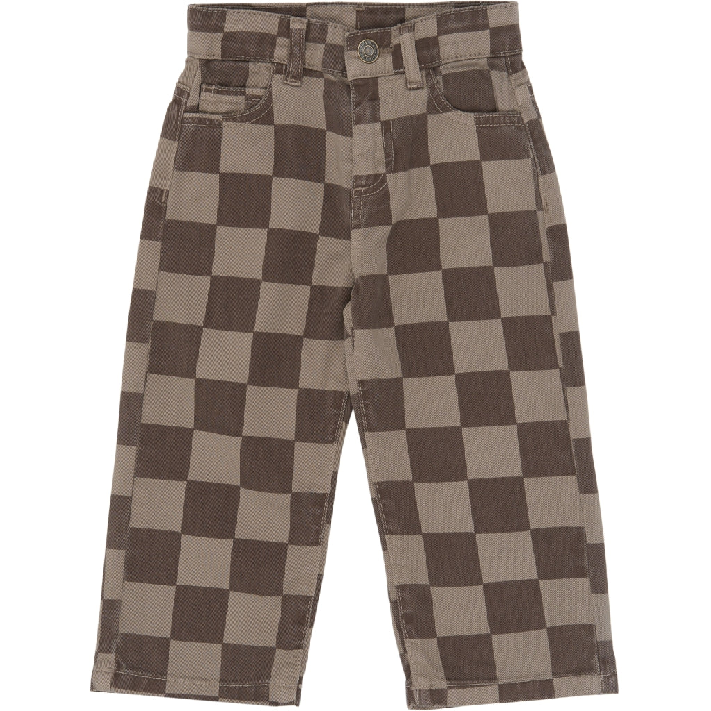 THE NEW SIBLINGS TNSTVondell Baggy Fit Jeans Jeans Taupe Gray Check TN