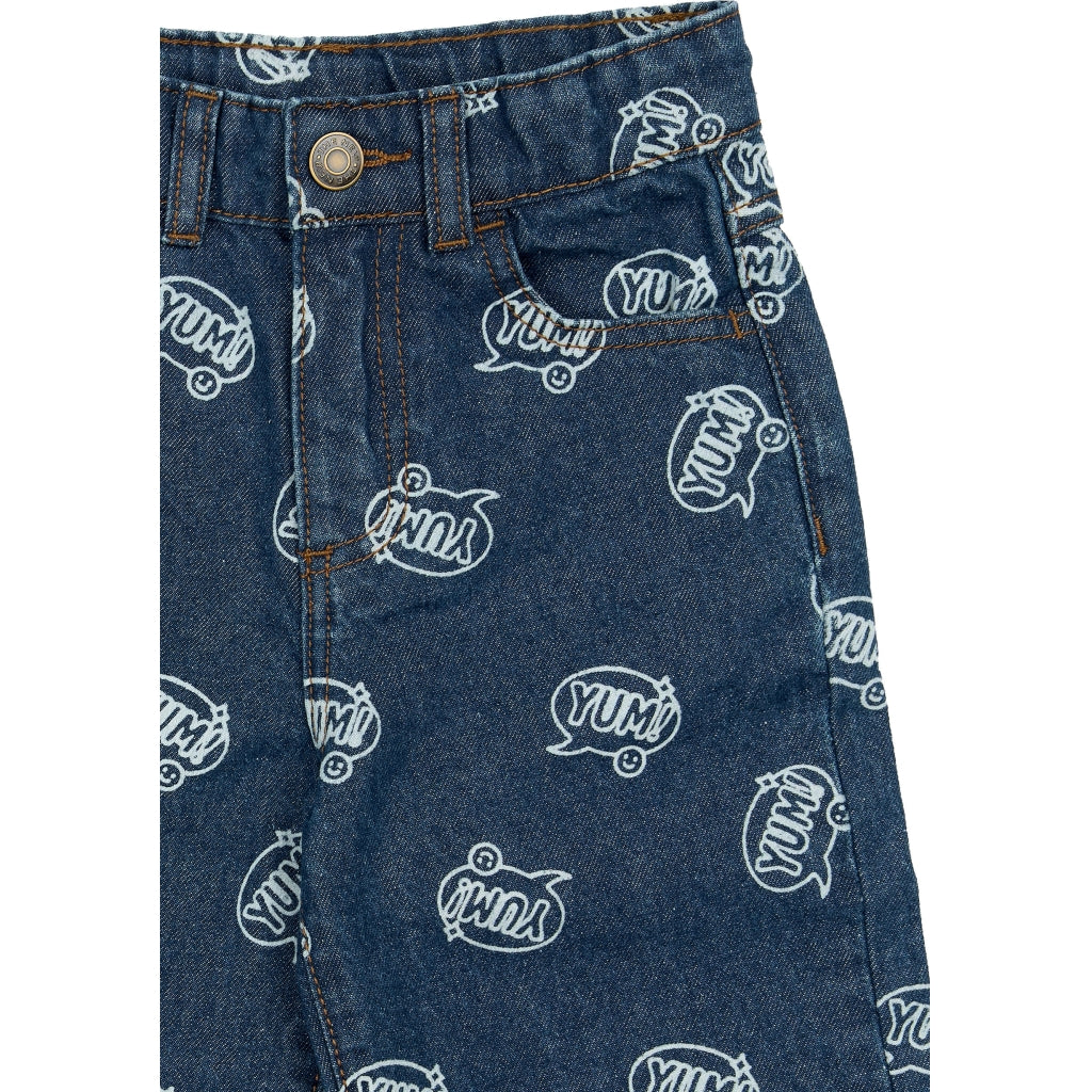THE NEW SIBLINGS TNSTYale Baggy Fit Jeans Jeans Medium Blue Denim AOP