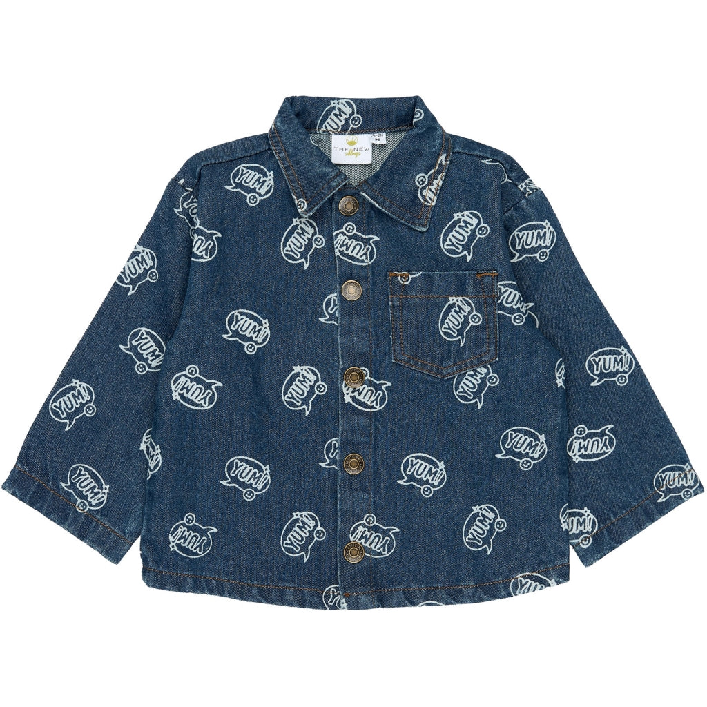THE NEW SIBLINGS TNSTYale Oversize Denim Skjorte Skjorter Medium Blue Denim AOP