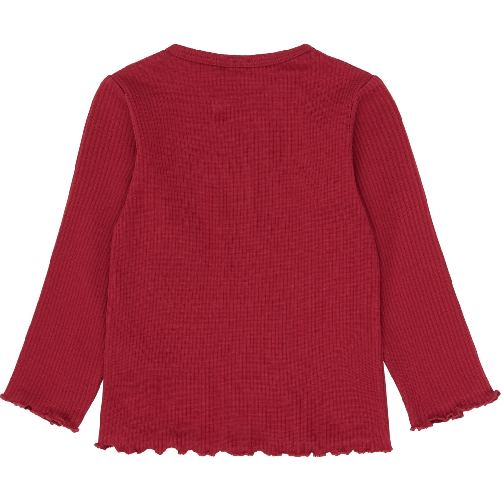 THE NEW SIBLINGS TNSTYania Langærmet Rib Bluse Langærmet bluse Rio Red TN