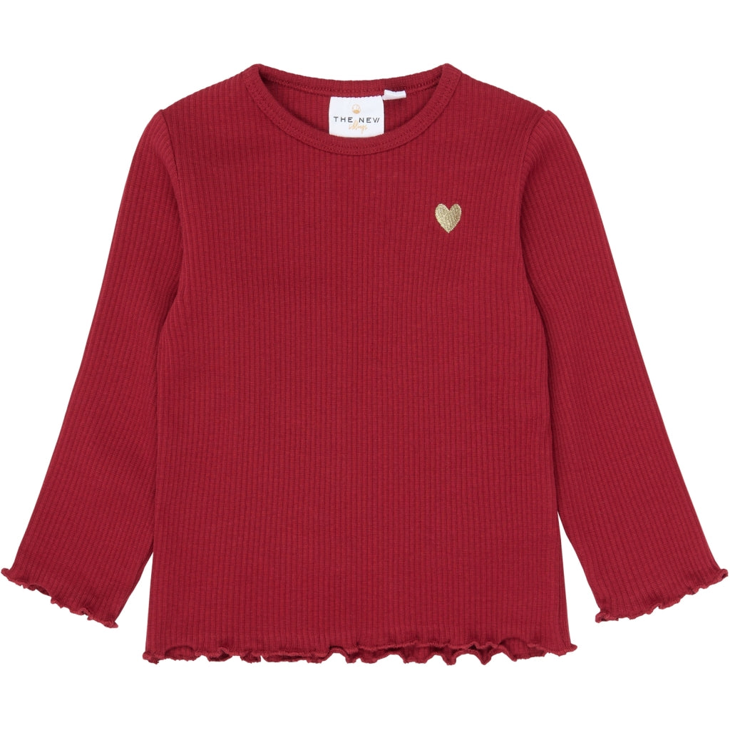 THE NEW SIBLINGS TNSTYania Langærmet Rib Bluse Langærmet bluse Rio Red TN