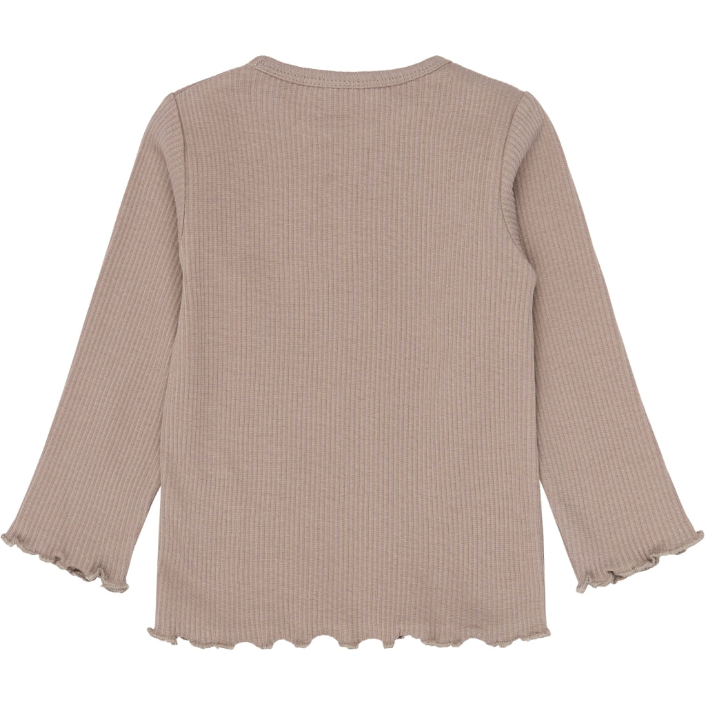 THE NEW SIBLINGS TNSTYania Langærmet Rib Bluse Langærmet bluse Taupe Gray TN