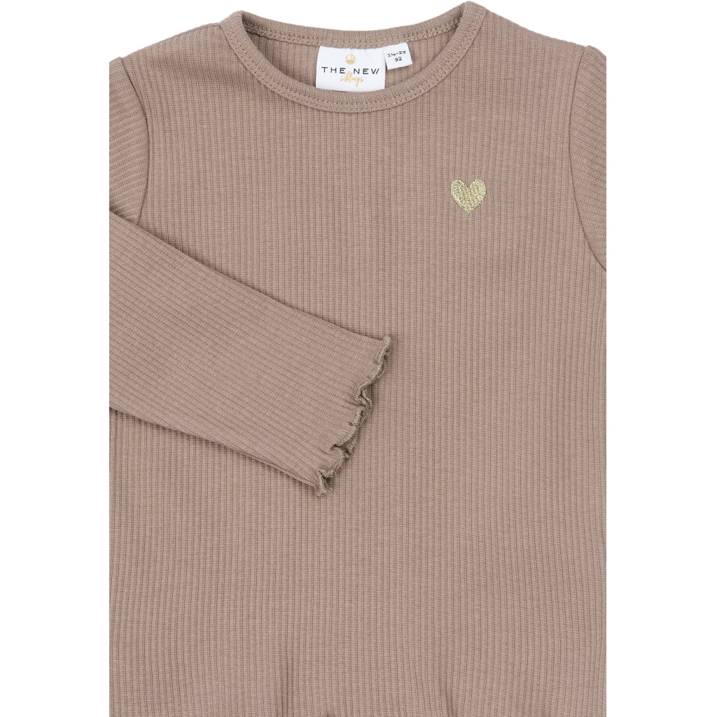 THE NEW SIBLINGS TNSTYania Langærmet Rib Bluse Langærmet bluse Taupe Gray TN