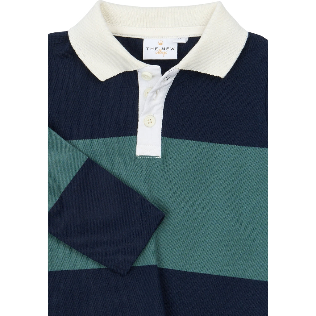 THE NEW SIBLINGS TNSTYarok Langærmet Pique Polo Langærmet bluse Navy Blazer Striped