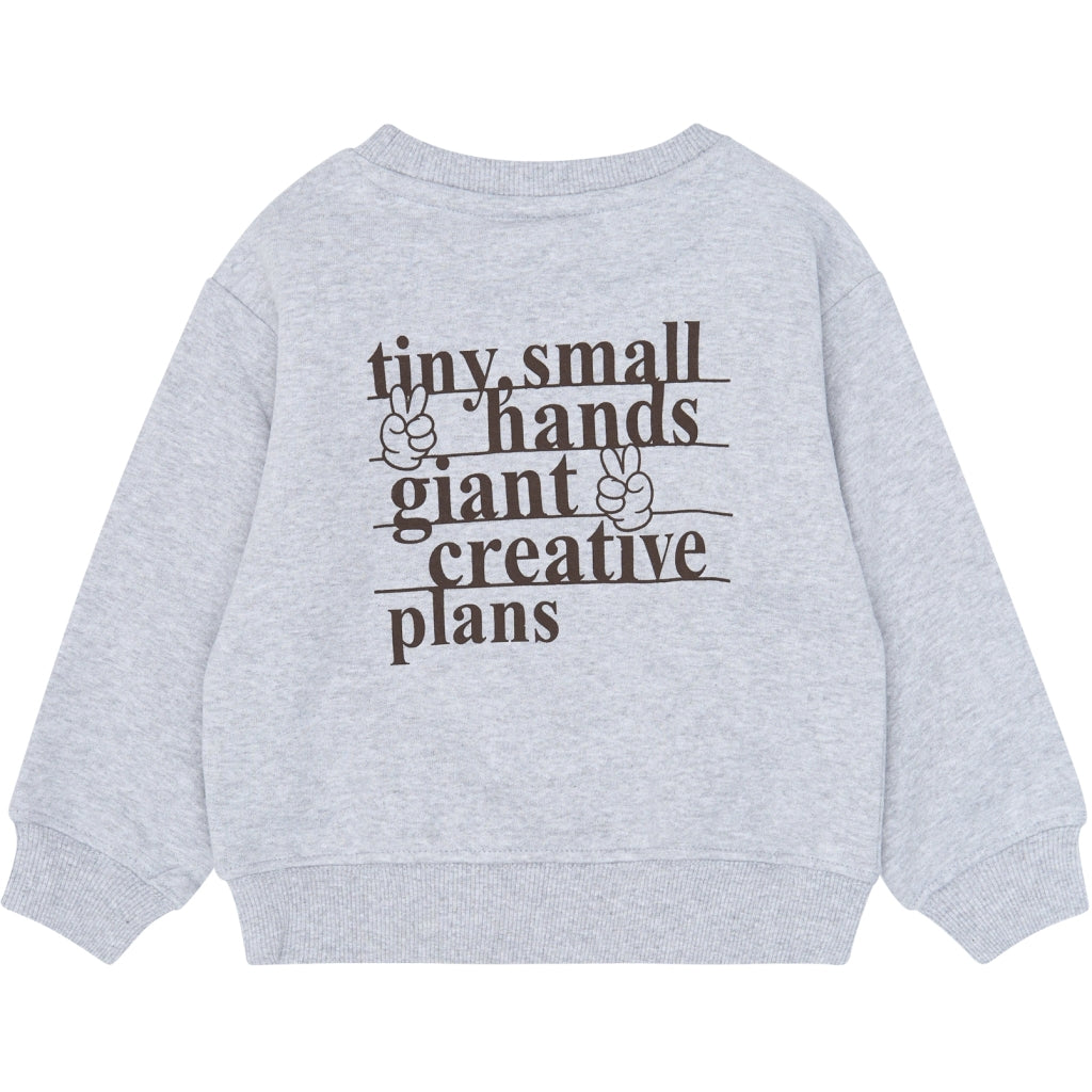 THE NEW SIBLINGS TNSTYaso Melange Oversize Sweatshirt Sweatshirt Light Grey Melange