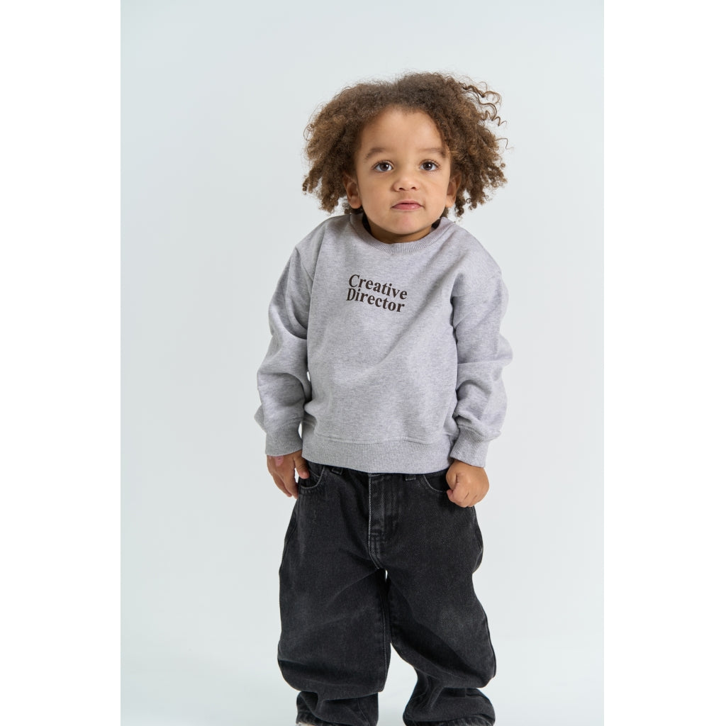 THE NEW SIBLINGS TNSTYaso Melange Oversize Sweatshirt Sweatshirt Light Grey Melange