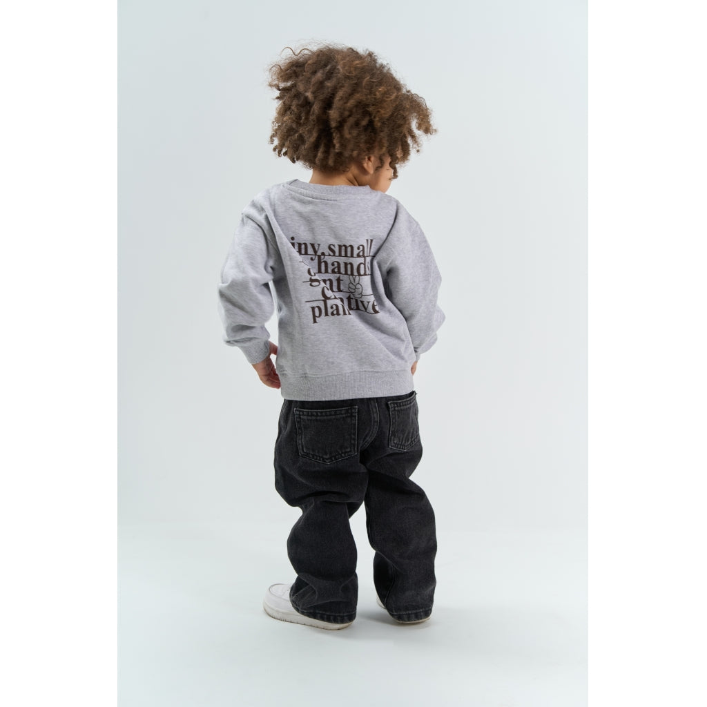 THE NEW SIBLINGS TNSTYaso Melange Oversize Sweatshirt Sweatshirt Light Grey Melange
