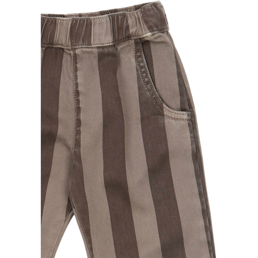 THE NEW SIBLINGS TNSTYlas Baggy Bukser Bukser Taupe Gray Striped TN