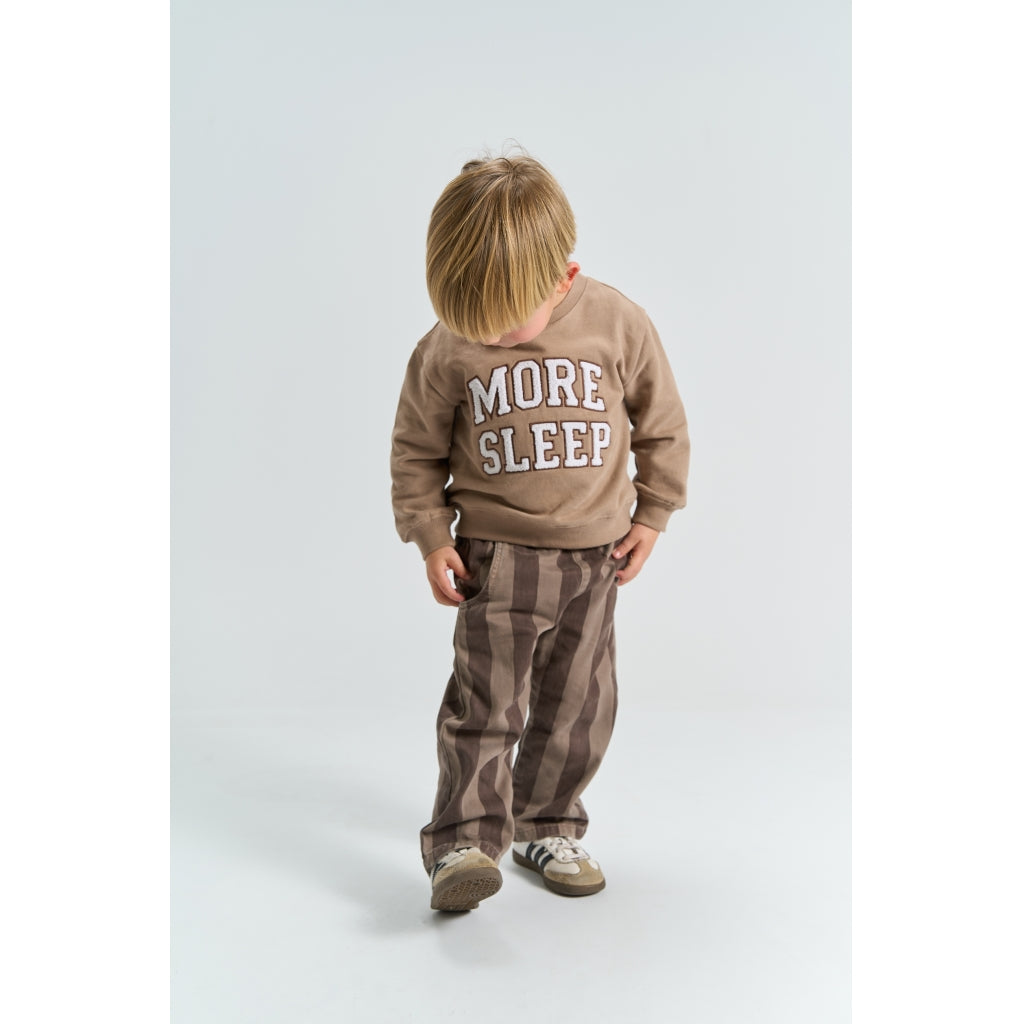 THE NEW SIBLINGS TNSTYlas Baggy Bukser Bukser Taupe Gray Striped TN