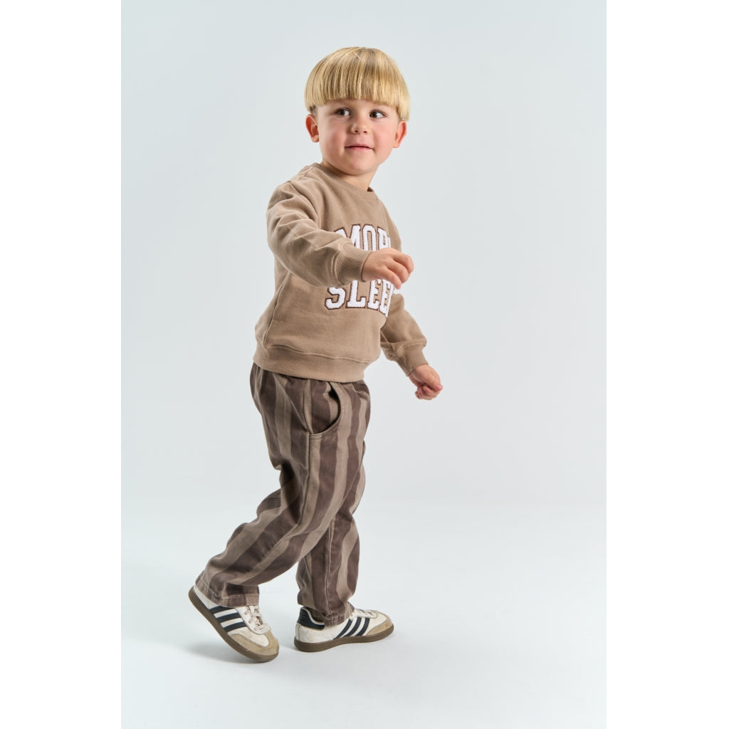 THE NEW SIBLINGS TNSTYlas Baggy Bukser Bukser Taupe Gray Striped TN