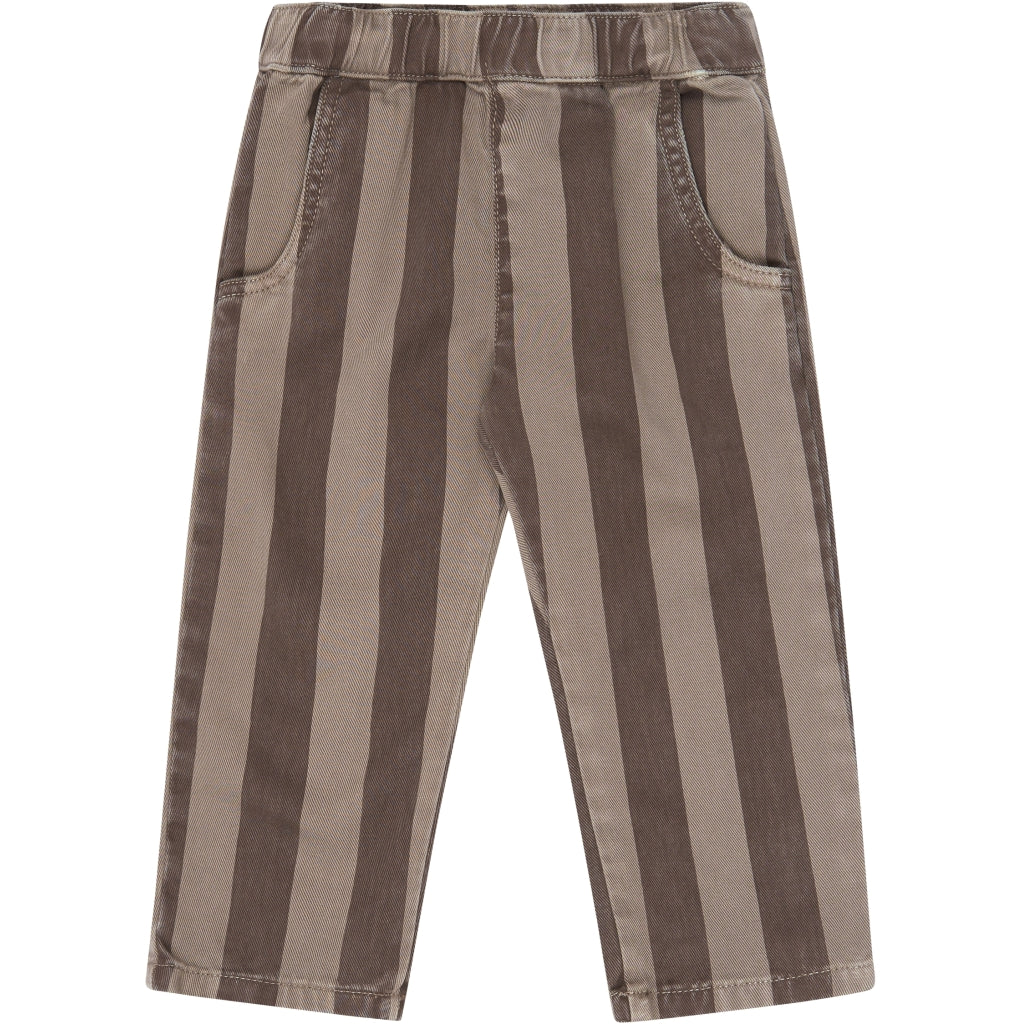 THE NEW SIBLINGS TNSTYlas Baggy Bukser Bukser Taupe Gray Striped TN