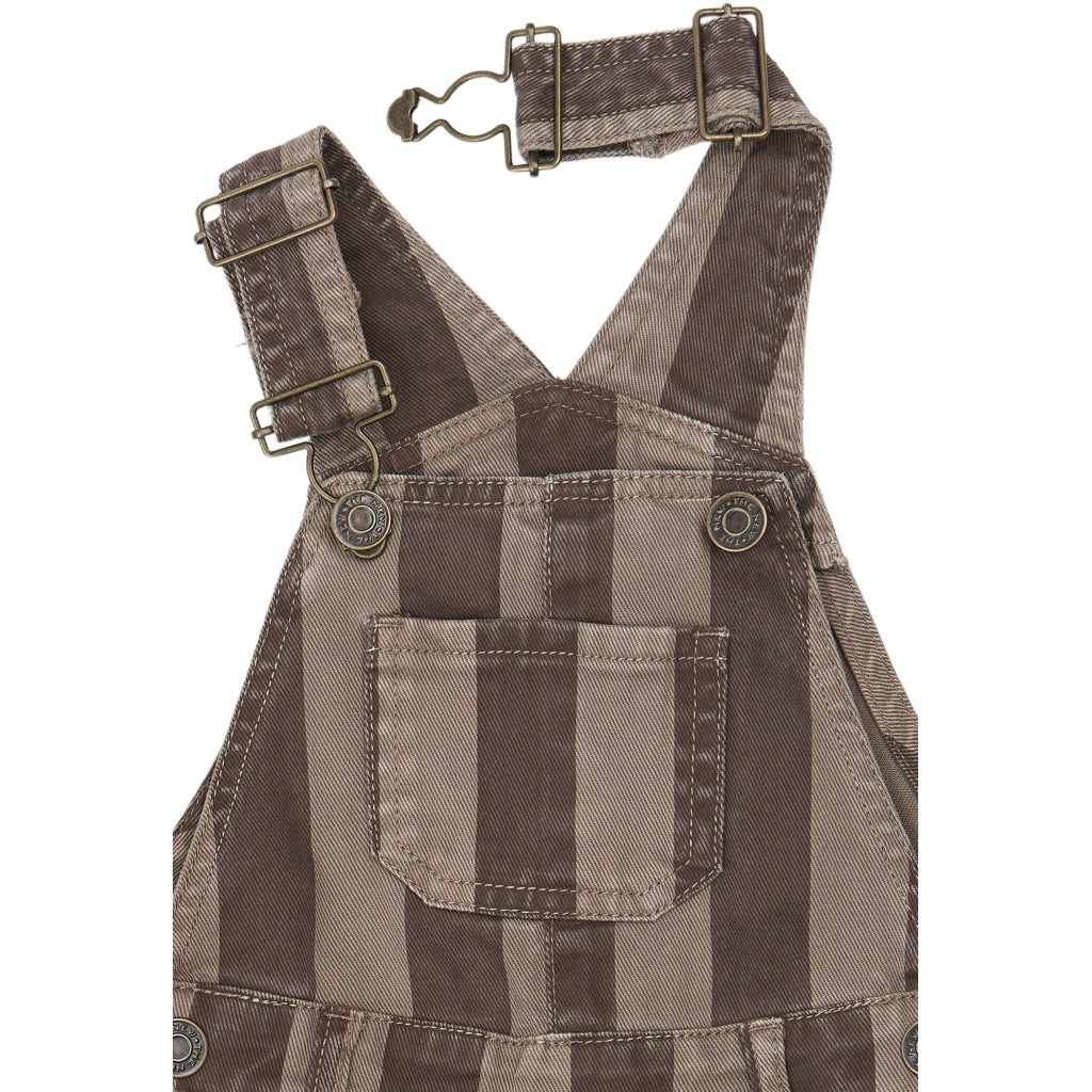 THE NEW SIBLINGS TNSTYlas Smækbukser Overalls Taupe Gray Striped TN