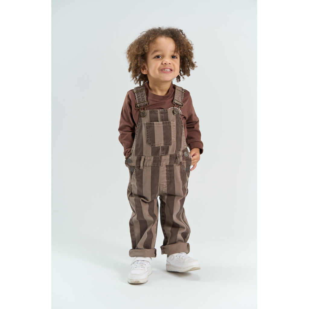 THE NEW SIBLINGS TNSTYlas Smækbukser Overalls Taupe Gray Striped TN