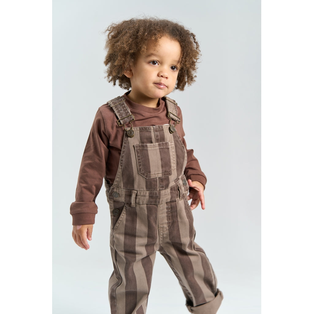 THE NEW SIBLINGS TNSTYlas Smækbukser Overalls Taupe Gray Striped TN