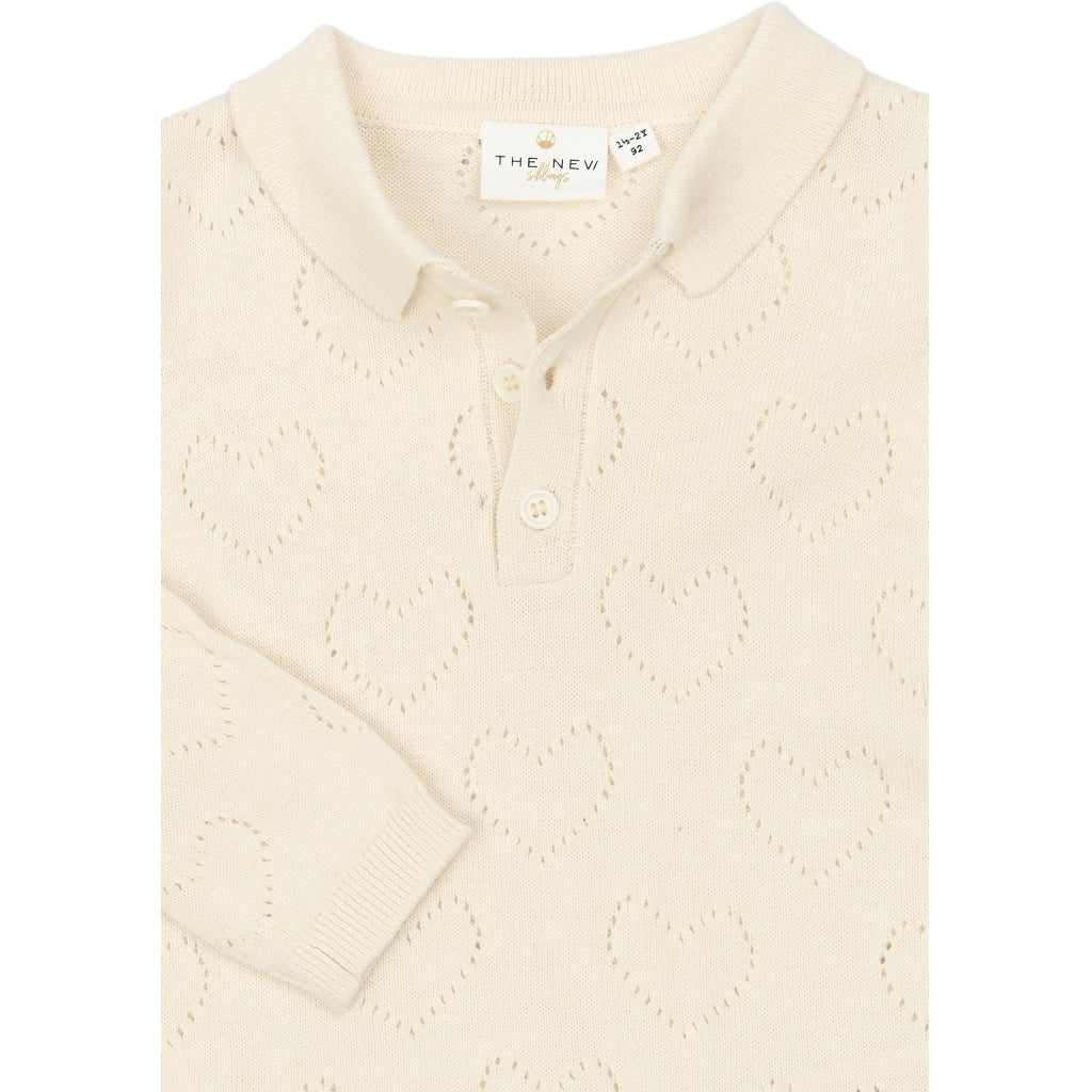 THE NEW SIBLINGS TNSTYnessa Langærmet Knit Polo Strik Gardenia