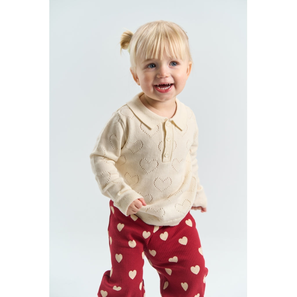 THE NEW SIBLINGS TNSTYnessa Langærmet Knit Polo Strik Gardenia
