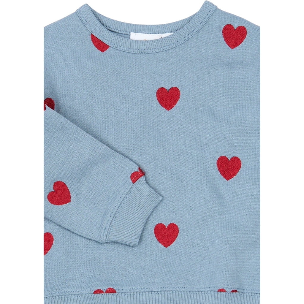 THE NEW SIBLINGS TNSTYolie Oversize Sweatshirt Sweatshirt Ashley Blue EMB