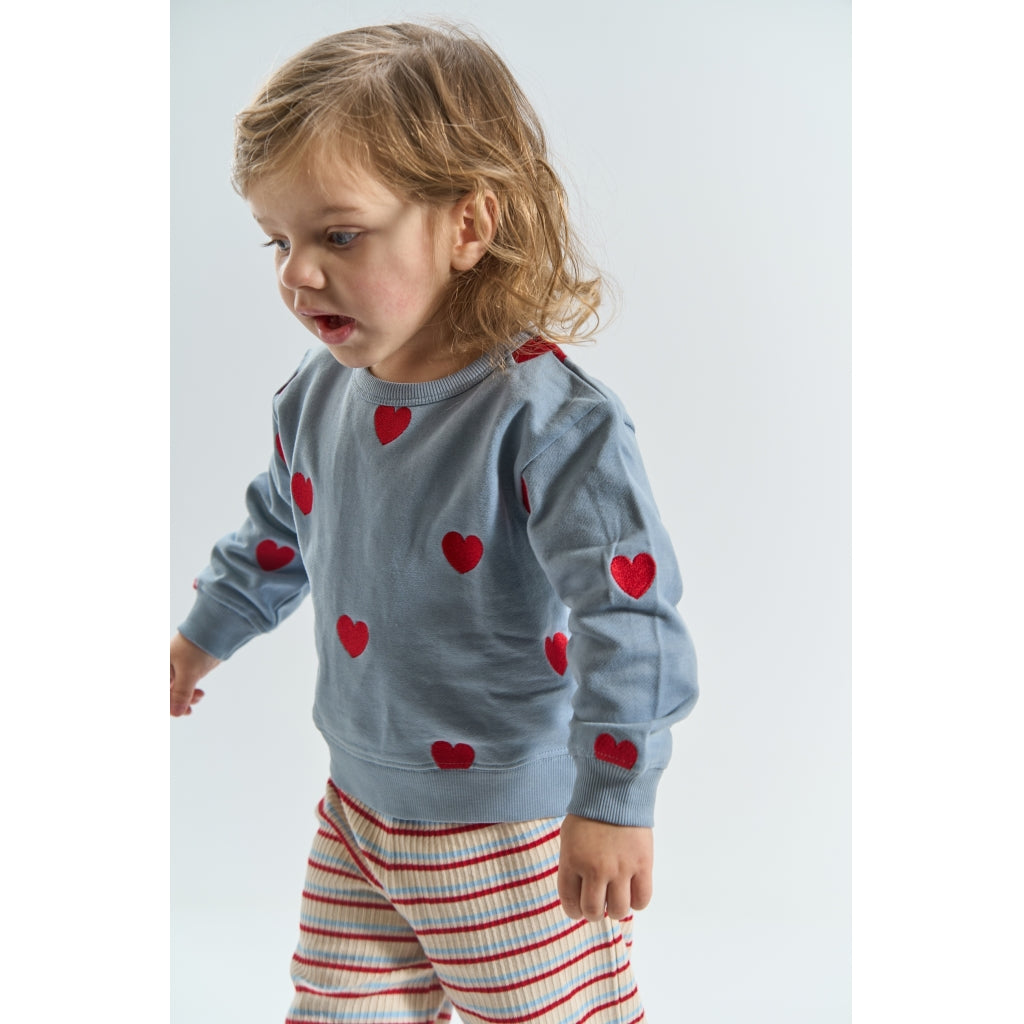 THE NEW SIBLINGS TNSTYolie Oversize Sweatshirt Sweatshirt Ashley Blue EMB