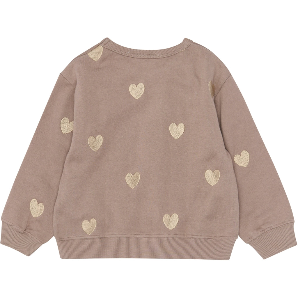 THE NEW SIBLINGS TNSTYolie Oversize Sweatshirt Sweatshirt Taupe Gray EMB TN