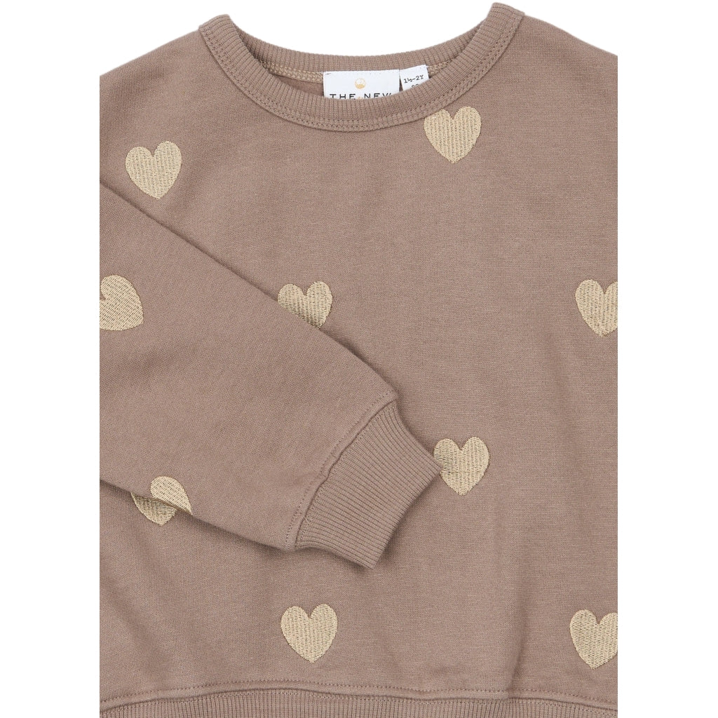 THE NEW SIBLINGS TNSTYolie Oversize Sweatshirt Sweatshirt Taupe Gray EMB TN